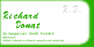 richard donat business card