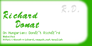 richard donat business card
